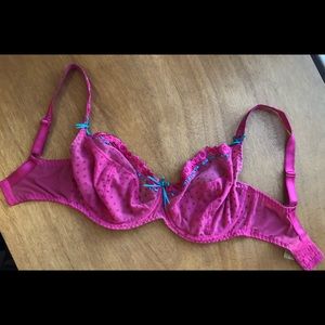 🌈 3/$20 Curvy Kate Hot Pink Princess Bra 32H UK/32K US